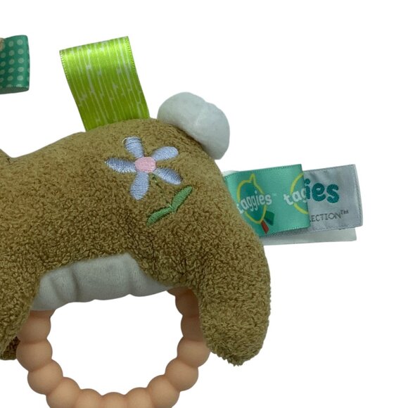 Taggies Mary Meyer Harmony Bunny Plush Baby Rattle Teether 5.5” Tags Signature - Picture 2 of 9